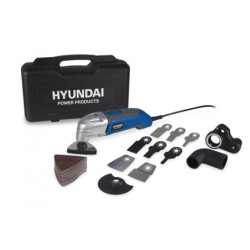 Narzędzia wielofunkcyjne Hyundai HSM300-60P 300W - widok z góry (komplet narzędzi z walizką).