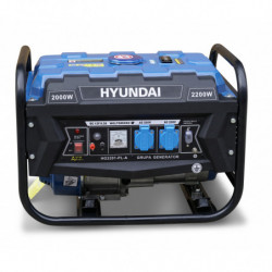 Generator prądotwórczy benzynowy Hyundai stacjonarny 2200W z systemem AVR - widok z boku.