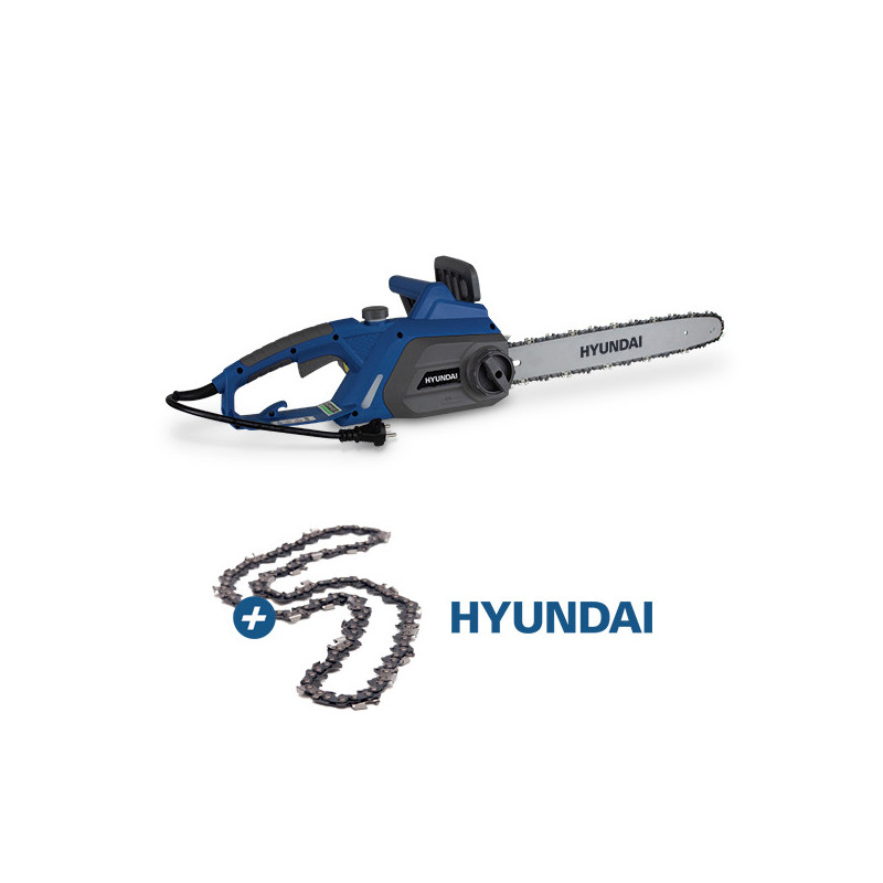 Piła łańcuchowa elektryczna 2200 W - Prowadnica i łańcuch Hyundai - Automatyczne smarowanie łańcucha